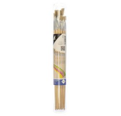 Porcine bristle brush, flat, box of 10