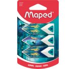 Plastic Eraser Pyramid DRAGON, pack of 3