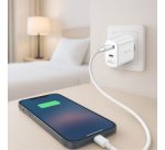 Chargeur USB, 1x USB-C (PD), 1x USB-A (QC), 45 W