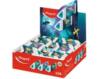 Gomme en plastique Pyramide DRAGON, présentoir de 24