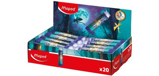Gomme en plastique DRAGON, présentoir de 20