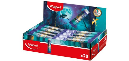 Gomme en plastique DRAGON, présentoir de 20