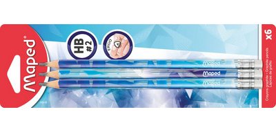 Crayon de papier ARCTIC, avec gomme, HB, blister de 6