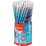Crayon de papier ARCTIC, avec gomme, HB, pot de 72