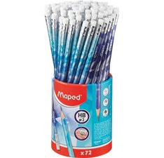Crayon de papier ARCTIC, avec gomme, HB, pot de 72