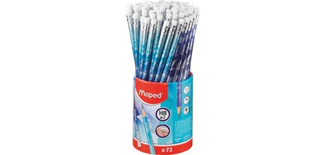 Crayon de papier ARCTIC, avec gomme, HB, pot de 72