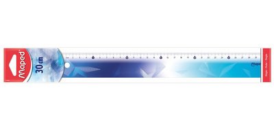 Règle plate ARCTIC, 300 mm, en plastique