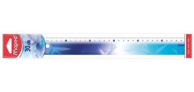 Règle plate ARCTIC, 300 mm, en plastique