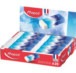Gomme en plastique ARCTIC, présentoir de 20