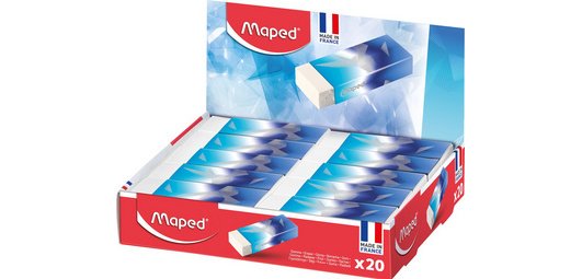 Gomme en plastique ARCTIC, présentoir de 20