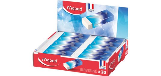 Gomme en plastique ARCTIC, présentoir de 20