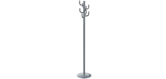 Polaris Lite coat rack, height: 1,770 mm, gray