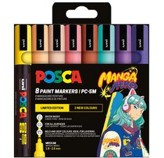 Marqueur à pigment PC-5M, étui de 8 MANGA HERO