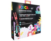 Marqueur à pigment, set de 8 'coloriage mystère'