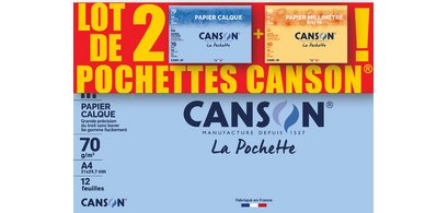 Papier calque & papier millimétré, lot de 2