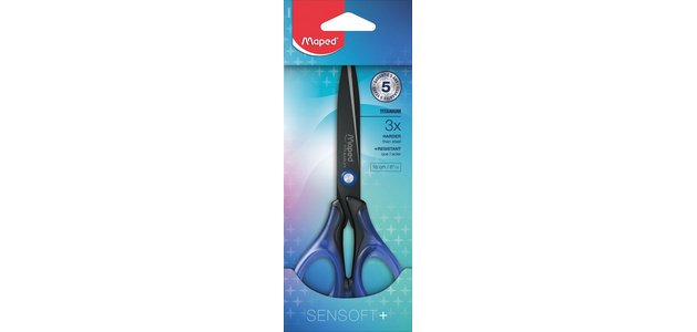 Sensoft + schaar, lengte: 160 mm, voor rechtshandigen