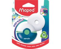Gomme en plastique Zenoa, incl. recharge, blanc