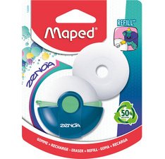 Gomme en plastique Zenoa, incl. recharge, blanc