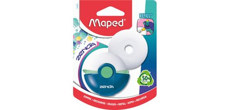 Gomme en plastique Zenoa, incl. recharge, blanc