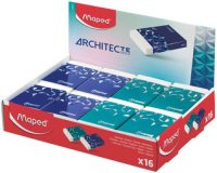 Gomme en plastique ARCHITECTE, présentoir de 16