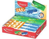 Gomme en plastique, design animalier, présentoir de 20