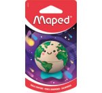 PLANET pencil sharpener, metallic, blister card