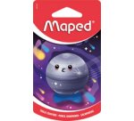 PLANET pencil sharpener, metallic, blister card