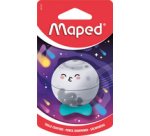 PLANET pencil sharpener, metallic, blister card