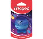 PLANET pencil sharpener, metallic, blister card