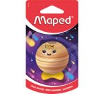 PLANET pencil sharpener, metallic, blister card