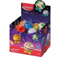 Taille-crayon PLANET, métallique, présentoir de 24