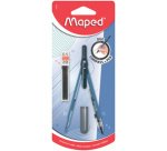 Compas avec adaptateur, assorti, sur carte blister