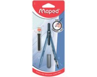 Compas avec adaptateur, assorti, sur carte blister