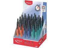 Compas avec adaptateur, assorti, présentoir de 24