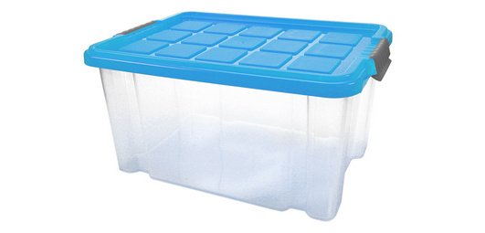 Storage box with lid, 27 liters