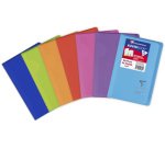 Carnet piqué Koverbook 9x14cm 96 pages petits carreaux couverture polypropylène transparent - Assortis