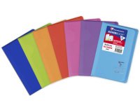 Carnet piqué Koverbook 9x14cm 96 pages petits carreaux couverture polypropylène transparent - Assortis