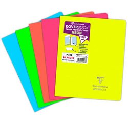 Cahier KOVERBOOK NEON, 170 x 220 mm, Seyès