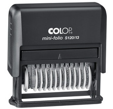 Tampon numéroteur MiniFolio S120/13, 13 chiffres, noir