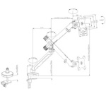 Bras support pour écran, avec pince