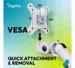 Bras support pour écran, avec pince