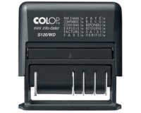 Tampon à formules Mini-Info-Dater S120/WD, FR, noir