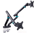 Bras support design pour 2 écrans, avec pince