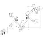Bras support design pour 2 écrans, avec pince