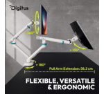 Bras support design pour 2 écrans, avec pince