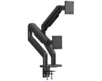 Support pour 2 écrans, charge max.: 2 x 20 kg, noir
