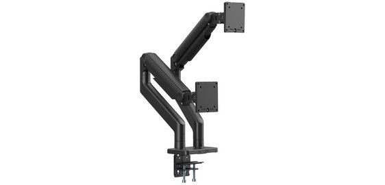 Support pour 2 écrans, charge max.: 2 x 20 kg, noir
