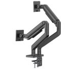 Support pour 2 écrans, charge max.: 2 x 20 kg, noir