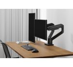 Support pour 2 écrans, charge max.: 2 x 20 kg, noir