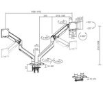 Support pour 2 écrans, charge max.: 2 x 20 kg, noir
